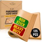 Parchment Paper Sheets by Baker's Signature | Parchment Baking Paper, 125 Pcs 9x13 Inch, Unbleached Parchment Paper - Perfect for Baking, Precut Non-Stick Sheets, Eco-Friendly, Will Not Curl or Burn