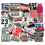 CodersParadise Vinyl Pack of 33 - Aesthetic Sneakerhead Stickers For Laptop, Journal, Scrapbook, Diary, Guitar, Mobile - Waterproof - Gift For Sneaker Lovers, Self-Adhesive