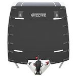 GADLANE Caravan Front Cover - Caravan Front Towing Cover Protector with High Visibility LED Lights & Reflective Strips, Waterproof, Fits Most Caravans - Includes Storage Bag (Black)