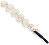 Peppercorn Kids Girls Floral Lace Headband- Antique Gold - Age 3-12 Y