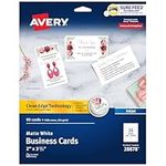 Avery® Clean Edge® Business Cards, 2 inches x 3 1/2 inches, White, 90 Cards (28878)