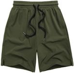 Arshiner Boys Athletic Shorts Kids Youth Quick Dry Summer Shorts Running Hiking Casual with Pockets 5-13 Years Army Green