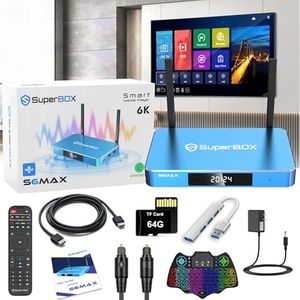 S6 M-A-X with Super 4G RAM, 64G ROM Storage, Boxing with Voice Remote, USB Hub, 2X64G TF Card, Audio Cable, Backlit Keyboard, Easy Setup Guide