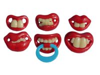 6 Very Funny Baby/toddler Dummies Soothers Pacifiers Fancy Dress Novelty