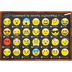 Ashley Productions ASH93006 Smart Poly™ French Chart Emoji How are You, Polypropylene (PP), 13" x 19"