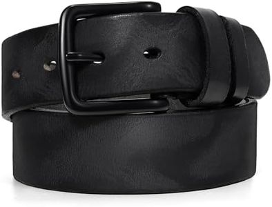 OZNDAS Men's Leather Belt Full Grain Leather Belts for Men Handmade Real Solid Top-Grain Leather Heavy-Duty Work Belt Gifts