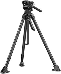 SmallRig x Potato Jet Tribex Hydraulic Carbon Fiber Tripod, Fast Extend Camera Video Tripod with 4-Step Counterbalance Fluid Head, Step-Less Damping on Pan/Tilt, Load 13.2lbs for DSLR(Standard Series)