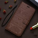 ClickCase for Samsung Galaxy F15 5G Marble Elephant Embossing Series Faux Leather Magnetic Card Holder Wallet Kickstand Case Flip Cover for Samsung Galaxy F15 5G (Brown)