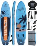UPWELL 320x81x15cm Inflatable Paddle Board with Seat, 10'6”Stand Up Paddle Boards for Youth & Adults Paddleboard, Blue