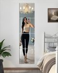 SUNQUEEN Frameless Glass Mirror Tiles for Wall 12" x 12" – Full Length Gym Mirror Wall Mounted, Full Body Mirror for Bedroom, Bathroom & Home Gym (4-Pack)