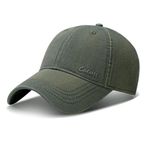 CACUSS Baseball Cap for Men Cotton Dad Hat Classic Sports Hat with Adjustable Buckle Closure Vintage Golf Cap ArmyGreen