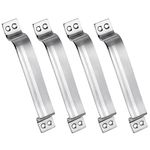 Rawk 073 Stainless Steel Two Tone Polish Door Handle (11 Gauge| 4 inch | Pack of 4)