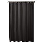 MAYTEX Soft Microfiber Water Repellent Fabric Shower Liner or Curtain, Black