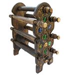 New Mughal Handicrafts Handmade Wooden Bangle Holder Jewellery Stand for Women Carving || Size - L x B x H - 13 x 5 x 12 Inches (Mango)