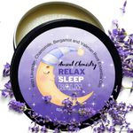 60 ML 100% Natural Sleep Balm Softens Skin Whilst relaxing, Sleep Rub on The Temples or Pulse Points, Lavender, Bergamot and camomile essential oil & valerian root in balm for good night sleep aid