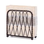 NIKKY HOME Vintage Intertwined Metal Napkin Holder Decorative Upright Tissue Dispenser - Black