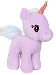 Mirada Plush Stuffed Purple Standing Unicorn Soft Toy for Girls/Kids | Floppy and Glittery with Sparkling Horn | - 29cm