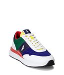 Polo Ralph Lauren Womens Train 89 Sneaker, White/Yellow/Royal, 10.5