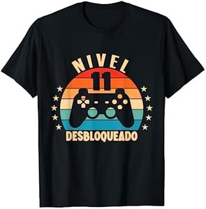 Nivel 11 Desbloqueado Gamer 11 Años 2011 Divertido Chico Camiseta