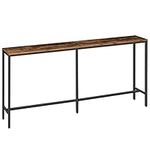 MAHANCRIS 70.9" Console Table, Narrow Long Sofa Table, Entryway Table, Industrial Sofa Table, Side Table, for Hallway, Living Room, Sturdy and Stable, Easy to Assemble, Rustic Brown CTHR18001Z