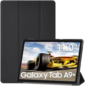 YAVIV Samsung Galaxy Tab A9+ / A9 Plus Case 11 Inch 2023, Slim Stand Hard Back Shell Protective Smart Cover Case for Samsung Galaxy Tab A9 Plus 11" (X210/X215/X216) 2023 Release, Black