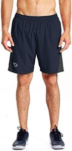 baleaf Men's 7" Running Shorts with Mesh Liner Zipper Pocket for Athletic Workout Gym Navy Large