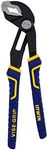 IRWIN VISE-GRIP Tools GrooveLock Pliers, V Jaw, 6-inch (4935351), Black, Blue Yellow, Silver, 6"