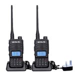 Retevis RT85 Walkie Talkies for Adults Long Range, 2 Way Radio Dual Band Ham Radio 200 Channels DTMF LED Flashlight VOX, 1400mAh, Professional Walkie Talkies for Hunting, Rescue (Black, 2Pcs)