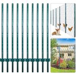 Thealyn Fence Posts 5 Feet,Pack of 10,Metal U Post Step in Post Fence Stakes No Dig Fence Post for Chicken Wire Fence Steel Yard Fence Post