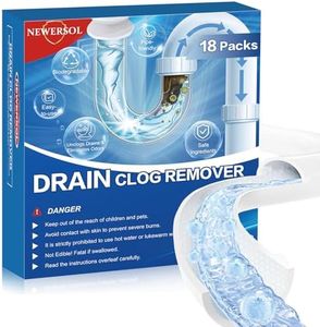 Drain Clog Remover 18 Packs Sink Drain Cleaner Hair Clogged Drain Remover Fast Acting Powders for Kitchen Sink Bathroom Shower Bathtub Safe for Pipes