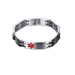 Lam Hub Fong Personalized Free Engrave Adjustable Medical Bracelets Emergency ID Bracelets for Men Women Kids Titanium Steel Alert Bracelets