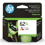 Original HP 62XL Tri-color High-yield Ink | Works with HP ENVY 5540, 5640, 5660, 7640 Series, HP OfficeJet 5740, 8040 Series, HP OfficeJet Mobile 200, 250 Series | Eligible for Instant Ink | C2P07AN