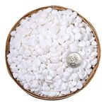 Hisredsun 3.96 lb White Decorative Stones,0.23-0.35in Natural Gravel Rocks for Plant Pots,Small River Rocks for Landscaping, Vase Fillers,Succulents,Aquarium and Garden Decoration