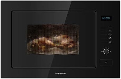 Hisense HB25MOBX7GUK Integrated 25 Litre Microwave With Grill - Black, 38.8 x 59.5 x 38.8 cm (L x W x H) , 900W [Energy Class B]