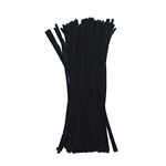 Asian Hobby Crafts Pipe Cleaner 12”: Black Color : 100pcs : for HobbyCrafts, Scrapbooking, DIY Accessory