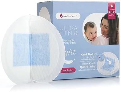 NatureBond Ultra Thin Disposable Nursing Breast Pads, Light & Highly Absorbent Breastfeeding Pads (60 Pads) Lactating Pads, Breast Feeding Essentials