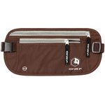 VENTURE 4TH RFID Blocker Money Belt for Men and Women (Brown).