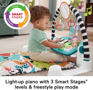 Fisher-Price Kick & Play Piano Gym – Blue Baby Activity Mat