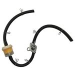 Gas Fuel Hose Oil Filter Clamps Inline Fuel Shut Off Valve Petcock Petrol Switch for 50cc 70cc 110cc 125cc 150cc 250cc Mini bike Dirt bike Pit bike Tao Tao Motorcycle Scooter Quad ATV and Go Karts
