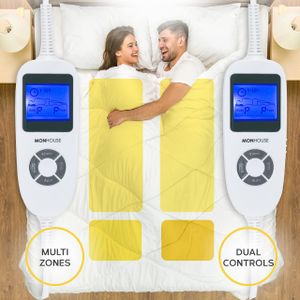 MONHOUSE King Size Electric Blanket – Soft Heated Bed Cover