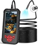 LIMINK Dual Lens Endoscope Camera, Digital Borescope 4.5" IPS Screen HD Inspection Camera 7mm Lens for Pipe Wall Engine Snake Camera with Light, 11.5FT Semi-Rigid Cable, 2.0MP 32G Card(11.5ft/3.5m)