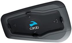 Cardo FRC1P001 - FREECOM 1 Plus Motorcycle 2-Way Bluetooth Communication System Headset - Black, Single Pack
