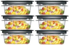 Utensilux Rubbermaid 1.25-Cup Premier Fllex & Seal Food Storage Set, Clear Meal Prep Flex Containers, 4 Piece Bundle Set