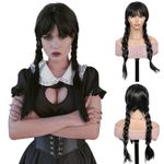 PHOCAS Women Wig Long Braided Wigs for Family Party Cosplay Hair Wig Halloween