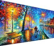 YALKIN Diamond Painting Kits for Adults, DIY Large 5D Diamond Painting Street (31.5 x 15.7 inch) Paint by Number with Gem Art Drill Diamond Painting Kits for for Home Wall Décor