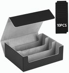 EPHOSHI Deck Box, Large Capacity Trading Card Storage Box, PU Leather MTG Deck Box Fit 1800+ Cards,Premium Card Deck Case with 10Pcs Dividers for MTG,TCG,PTCG,Sport Cards(Black)