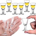 11ml 0.4oz Unique Mini Wine Shot Glasses Set of 6 REATR Sake Glass Set Chinese Liquor Spirit Baijiu Sake Glass Cup Clear Alcohol Giftware Mini Shot Glass With Stem Small Drinking Glass Gift Mini Glass