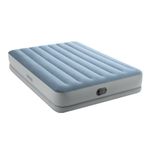 INTEX 64159E Dura-Beam Plus Mid-Rise Air Mattress: Fiber-Tech – Queen Size – Built-in USB Electric Pump – 14in Bed Height – 600lb Weight Capacity