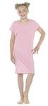 Slumber Hut® Girls Jersey Pink Nightie Nightdress Crew Neck