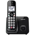 Panasonic - KX-TGD810B Cordless Phone Extended Call Lock Bilingual Caller ID Large Display High Contrast Easy to Read Expandable System with 1 Headphone (Black)